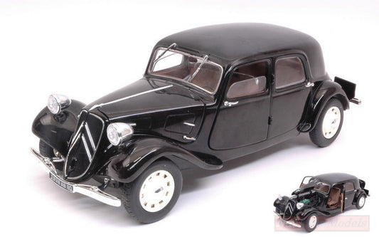 MODELLINO IN SCALA COMPATIBILE CON CITROEN TRACTION 11 CV 1937 BLACK 1:18 SOLIDO SL1800903