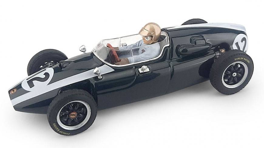 SCALE MODEL COMPATIBLE WITH COOPER J.BRABHAM 1959 N.12 WINNER GB GP WORLD CHAMPION + DRIVER 1:43 BRUMM BM0278BCH