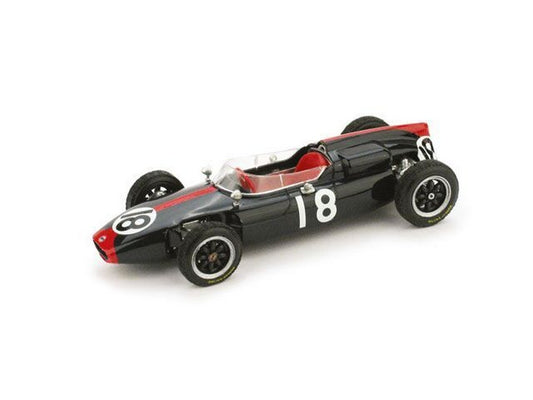 MODELLINO IN SCALA COMPATIBILE CON COOPER T 53 J.SURTEES 1961 N.18 5th GERMANY GP 1:43 BRUMM BM0320