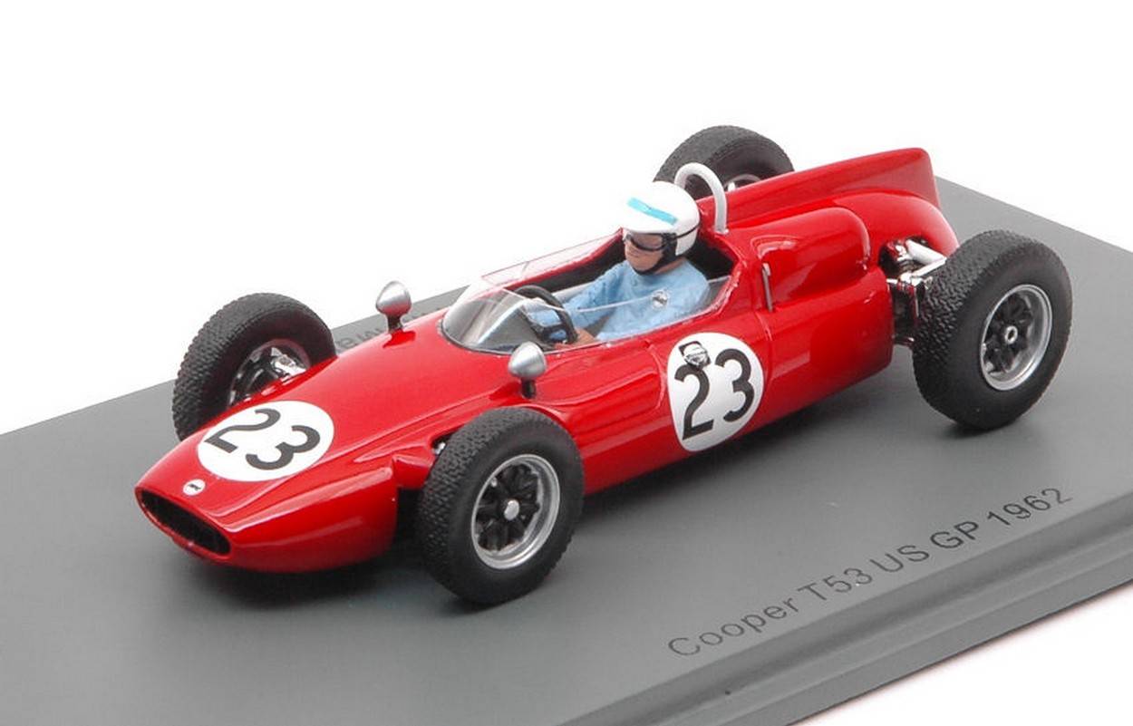 SCALE MODEL COMPATIBLE WITH COOPER T53 TIM MAYER 1962 N.23 US GP 1:43 SPARK MODEL S8067