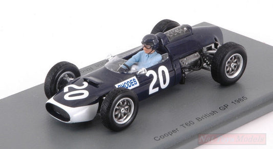 SCALE MODEL COMPATIBLE WITH COOPER T60 J.RHODES 1965 N.20 DNF BRITISH GP 1:43 SPARK MODEL S5293