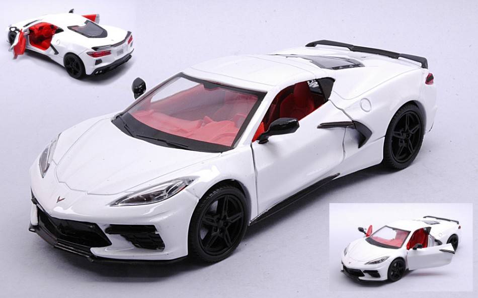 SCALE MODEL COMPATIBLE WITH CORVETTE 2020 WHITE 1:24 MOTORMAX MTM79360W
