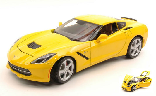 MODELLINO IN SCALA COMPATIBILE CON CORVETTE STINGRAY 2014 YELLOW 1:18 MAISTO MI31182Y