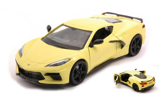 SCALE MODEL COMPATIBLE WITH CORVETTE STINGRAY 2020 YELLOW 1:24 MOTORMAX MTM79360Y