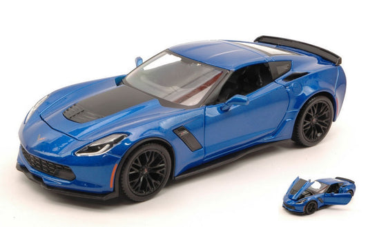 SCALE MODEL COMPATIBLE WITH CORVETTE Z06 2015 BLUE 1:24 MAISTO MI31133BL