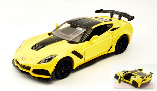 SCALE MODEL COMPATIBLE WITH CORVETTE ZR1 2019 YELLOW 1:24 MOTORMAX MTM79356Y