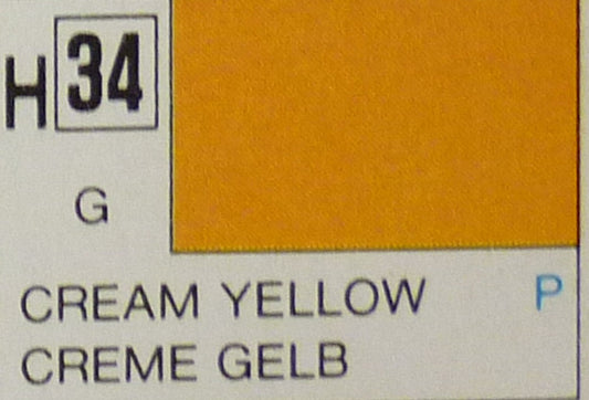 COLORI MODELLISMO CREAM YELLOW GLOSS ml 10 Pz.6 GUNZE GU0034