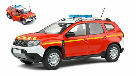 SCALE MODEL COMPATIBLE WITH DACIA DUSTER PH.2 POMPIER 2021 1:18 SOLID SL1804605