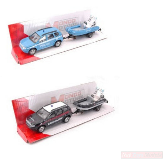 SCALE MODEL COMPATIBLE WITH DACIA DUSTER SECURITY + DINGHY 1:43 MONDO MOTORS MM53131