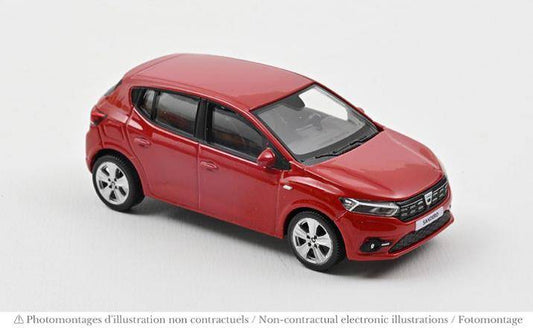 MODELE REDUIT COMPATIBLE AVEC DACIA SANDERO 2021 FUSION RED 1:43 NOREV NV509021