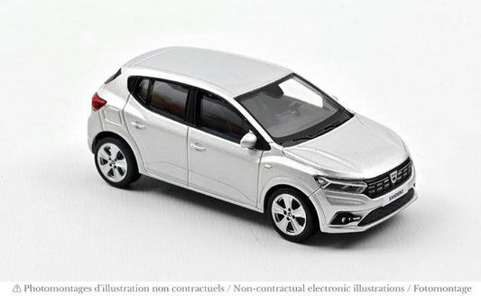 MODELE REDUIT COMPATIBLE AVEC DACIA SANDERO 2021 HIGHLAND GRIS 1:43 NOREV NV509020