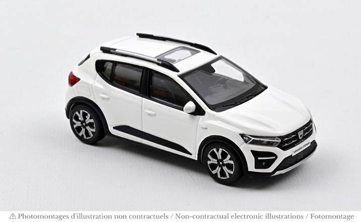 MODELLINO IN SCALA COMPATIBILE CON DACIA SANDERO STEPWAY 2021 WHITE 1:43 NOREV NV509031