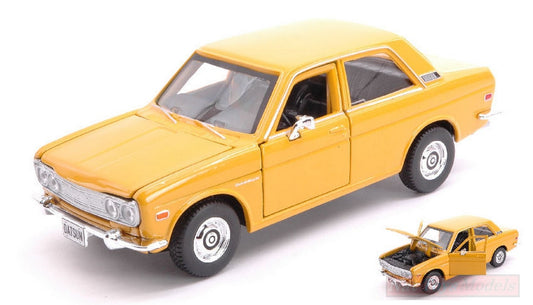 SCALE MODEL COMPATIBLE WITH DATSUN 510 1971 YELLOW 1:24 MAISTO MI31518Y
