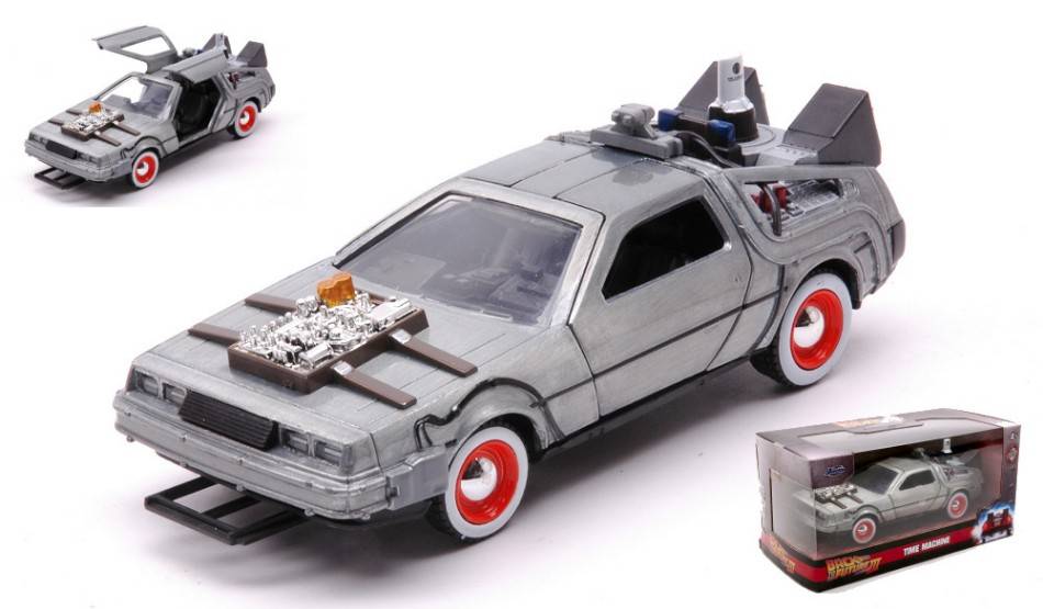 SCALE MODEL COMPATIBLE WITH DE LOREAN "BACK TO THE FUTURE III" TIME MACHINE 1:32 JADA TOYS JADA32290