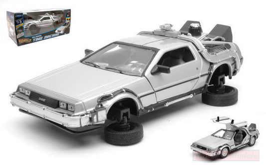 SCALE MODEL COMPATIBLE WITH DE LOREAN BACK TO THE FUTURE "2" FLYING WHEEL VERSION 1:24 WELLY WE22441FV