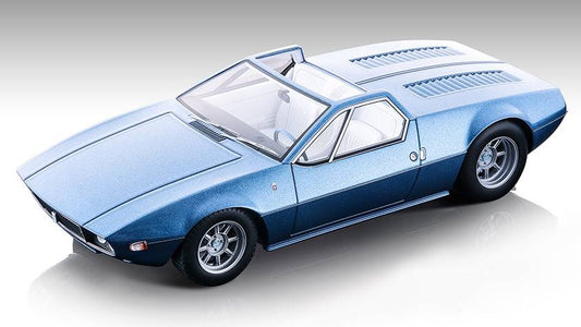 SCALE MODEL COMPATIBLE WITH DE TOMASO MANGUSTA SPYDER 1966 MET.LIGHT BLUE 1:18 TECNOMODEL TMD18269D