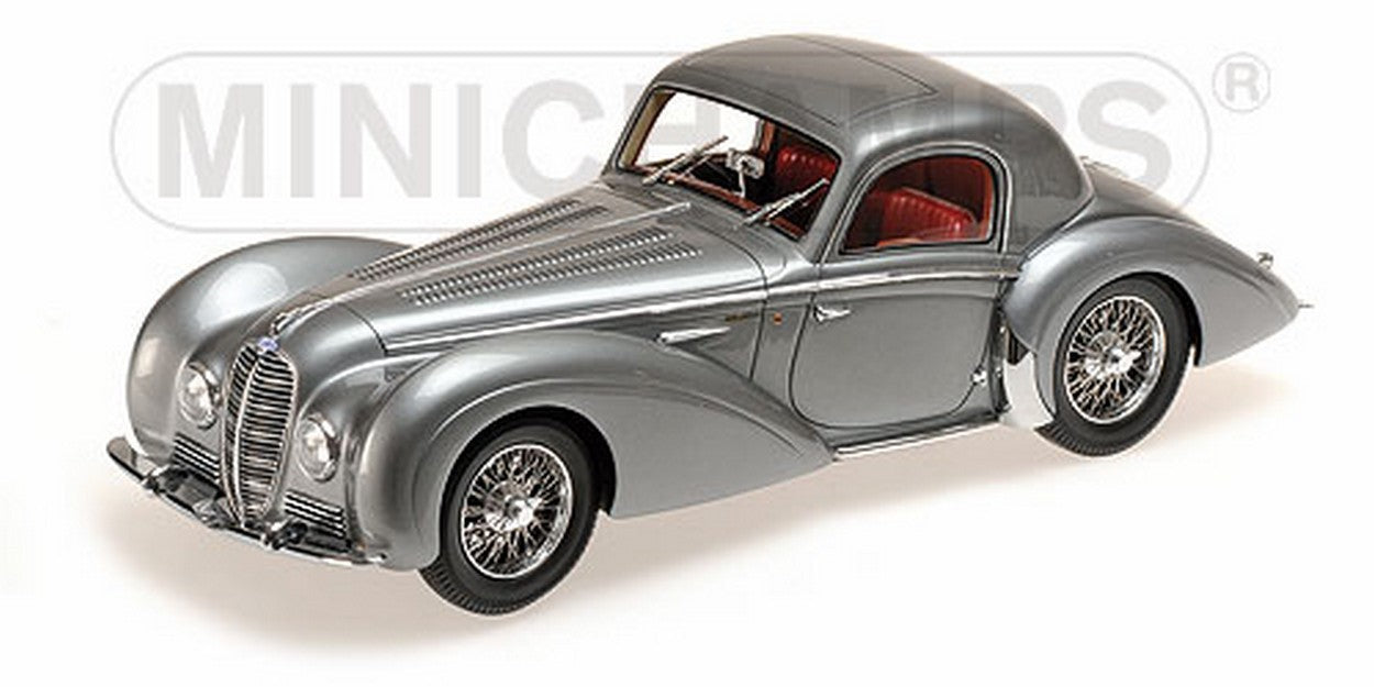 MODELLINO IN SCALA COMPATIBILE CON DELAHAYE TYPE 145 V-12 COUPE  1937 SILVER 1:18 MINICHAMPS PM107116120