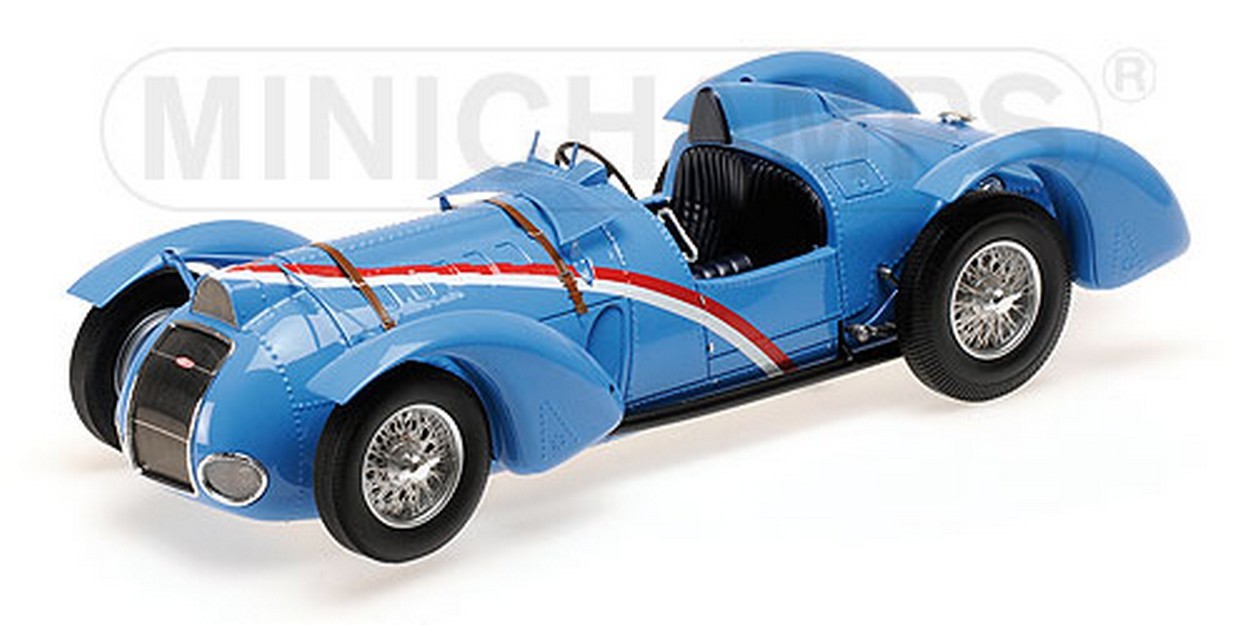 MODELLINO IN SCALA COMPATIBILE CON DELAHAYE TYPE 145 V-12 GRAND PRIX 1937 BLUE 1:18 MINICHAMPS PM107116100