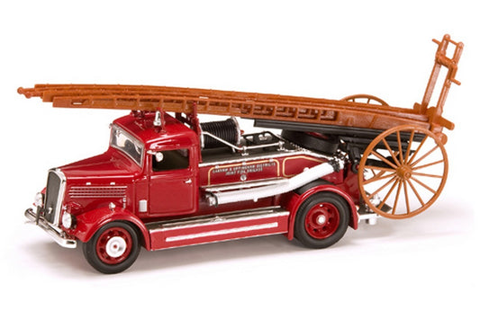 MODELLINO IN SCALA COMPATIBILE CON DENNIS LIGHT FOUR 1938 FIRE TRUCK 1:43 YAT MING YM43011