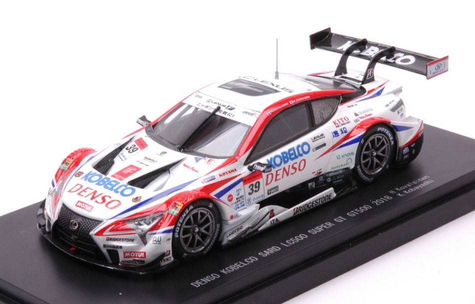 MODÈLE RÉDUIT COMPATIBLE AVEC DENSO KOBELCO SARD LC500 N.39 SUPER GT500 2018 H.KOVALAINEN-K.KOBAYASHI EBBRO EB45616