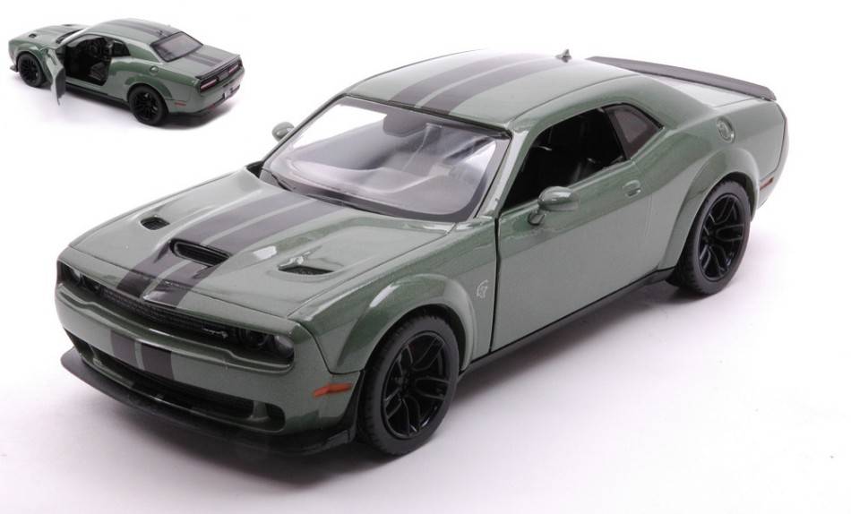 SCALE MODEL COMPATIBLE WITH DODGE CHALLENGER SRT HELLCAT 2018 WIDE-BODY GREEN 1:24 MOTORMAX MTM79350GN