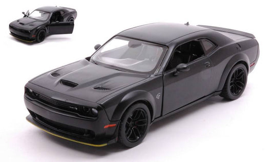 SCALE MODEL COMPATIBLE WITH DODGE CHALLENGER SRT HELLCAT WIDE-BODY MATT BLACK 1:24 MOTORMAX MTM79350MBK
