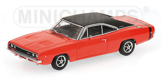 SCALE MODEL COMPATIBLE WITH DODGE CHARGER 1968 RED 1:43 MINICHAMPS PM400144721