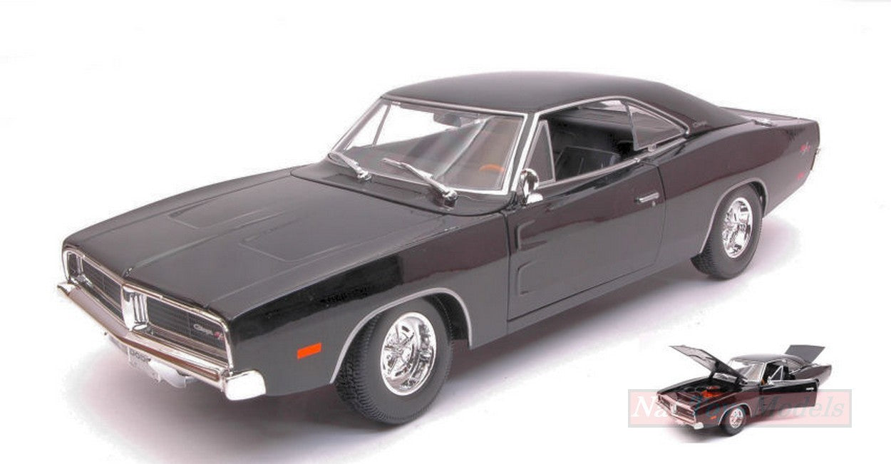 MODELE REDUIT COMPATIBLE AVEC DODGE CHARGER R/T 1969 NOIR 1:18 MAISTO MI31387BK
