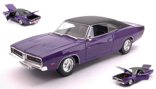 MODELE REDUIT COMPATIBLE AVEC DODGE CHARGER R/T 1969 VIOLET 1:18 MAISTO MI31387P