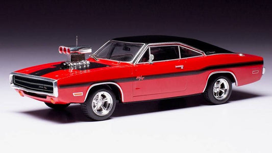 MODELE REDUIT COMPATIBLE AVEC DODGE CHARGER R/T 1970 ROUGE 1:43 IXO MODEL CLC475
