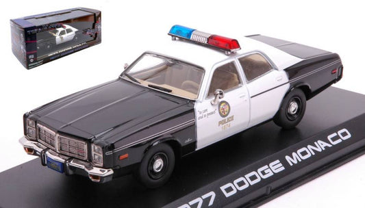 MODELLINO IN SCALA COMPATIBILE CON DODGE MONACO 1977 METROPOLITAN POLICE "THE TERMINATOR" 1984 1:43 GREENLIGHT GREEN86534