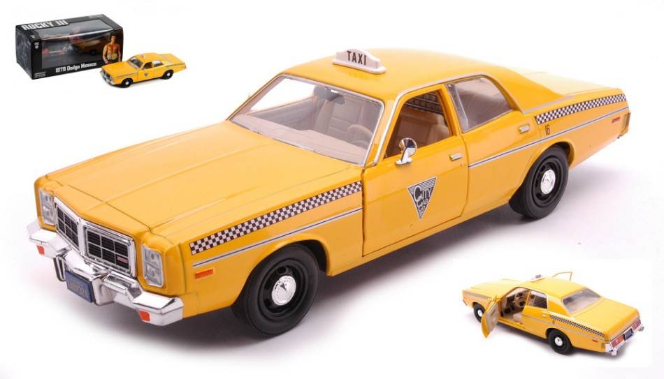 SCALE MODEL COMPATIBLE WITH DODGE MONACO 1978 CITY CAB 1982 ROCKY III 1:24 GREENLIGHT GREEN84161