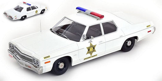 SCALE MODEL COMPATIBLE WITH DODGE MONACO HAZZARD COUNTY POLICE 1974 1:18 KK SCALE KKDC181152