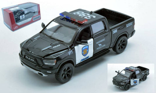 SCALE MODEL COMPATIBLE WITH DODGE RAM 1500 2019 POLICE 11 cm 1:32 KINSMART KT5413WP BOX