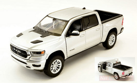SCALE MODEL COMPATIBLE WITH DODGE RAM 1500 2019 SILVER 1:24 MOTORMAX MTM79357S