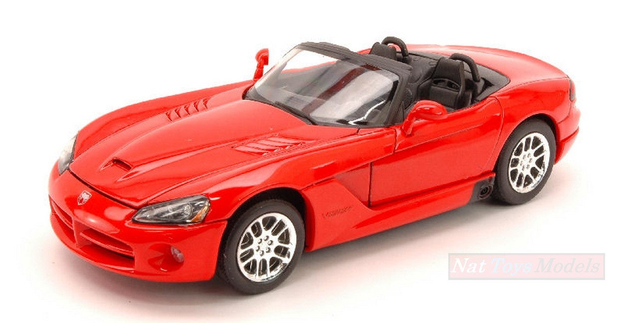 SCALE MODEL COMPATIBLE WITH DODGE VIPER RT/10 2003 RED 1:24 WELLY WE0236