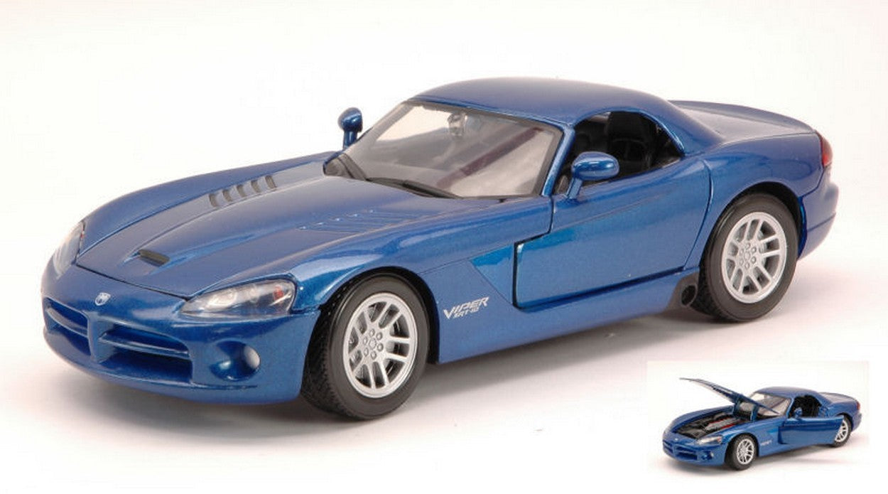 SCALE MODEL COMPATIBLE WITH DODGE VIPER SRT-10 2003 BLUE MET.1:24 MOTORMAX MTM73290MB