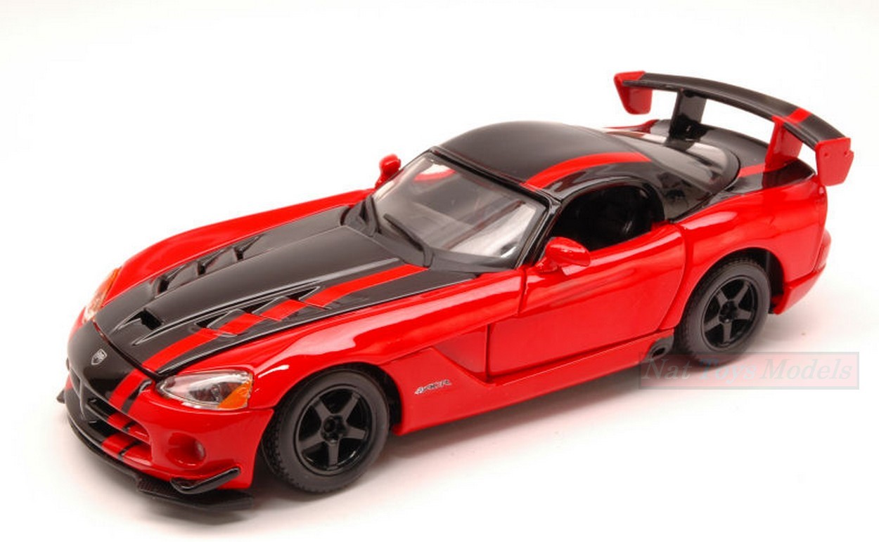 SCALE MODEL COMPATIBLE WITH DODGE VIPER SRT 10 ACR 2007 RED/BLACK 1:24 BURAGO BU22114R