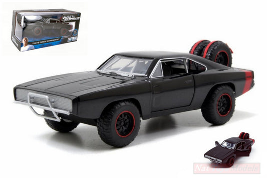 MODELE REDUIT COMPATIBLE AVEC DOM DODGE CHARGER R/T OFF ROAD NOIR FAST &amp; FURIOUS 1:24 JADA TOYS JADA97038