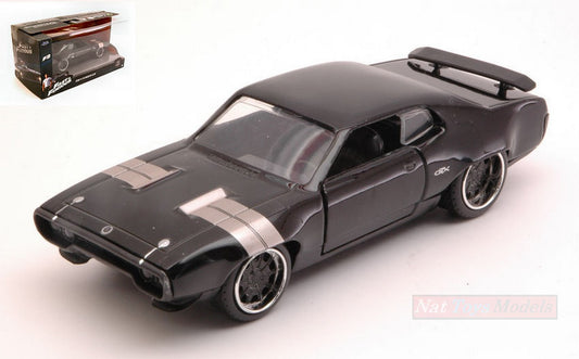 SCALE MODEL COMPATIBLE WITH DOM S PLYMOUTH GTX FAST &amp; FURIOUS BLACK 1:32 JADA TOYS JADA98300