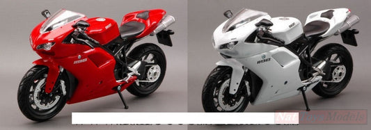 MODÈLE RÉDUIT COMPATIBLE AVEC DUCATI 1198 ÉCHELLE ASSORTIE 2 COULEURS 1:12 NEW RAY NY57143