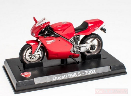 MODÈLE RÉDUIT COMPATIBLE AVEC DUCATI 998S 136 CV 2002 1:24 EDITORIAL ATLAHDUC001