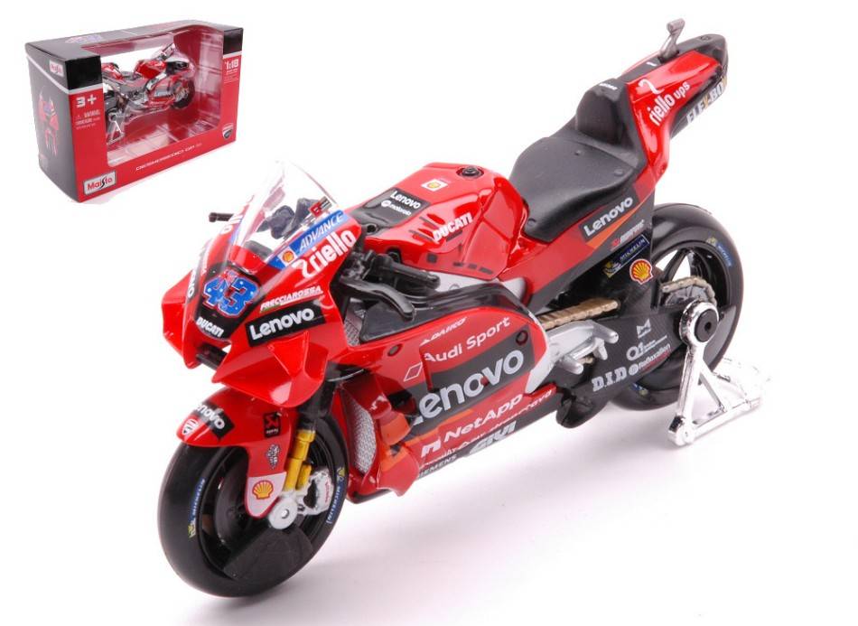 MODÈLE RÉDUIT COMPATIBLE AVEC DUCATI DESMOSEDICI MOTOGP 2021 N.43 JACK MILLER 1:18 MAISTO MI36374M