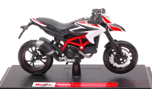 MODELE REDUIT COMPATIBLE AVEC DUCATI HYPERMOTARD SP 2013 BLANC 1:18 MAISTO MI13016W