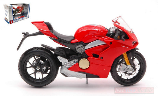 MODELE REDUIT COMPATIBLE AVEC DUCATI PANIGALE V4 ROUGE 1:18 BURAGO BU51080