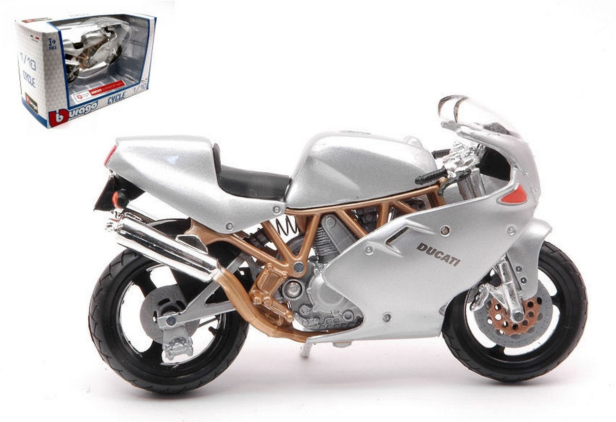MODELE REDUIT COMPATIBLE AVEC DUCATI SUPERSPORT 900FE ARGENT 1:18 BURAGO BU51063