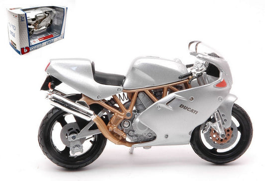 MODELE REDUIT COMPATIBLE AVEC DUCATI SUPERSPORT 900FE ARGENT 1:18 BURAGO BU51063
