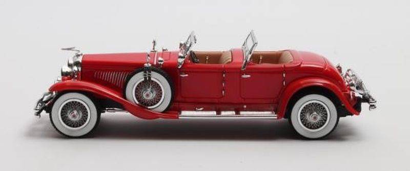 MODELLINO IN SCALA COMPATIBILE CON DUESEMBERG SJ 2608 TORPEDO PHAETON WALKER LA GRANDE RED 1930 1:43 MATRIX MODELS MX40406-052