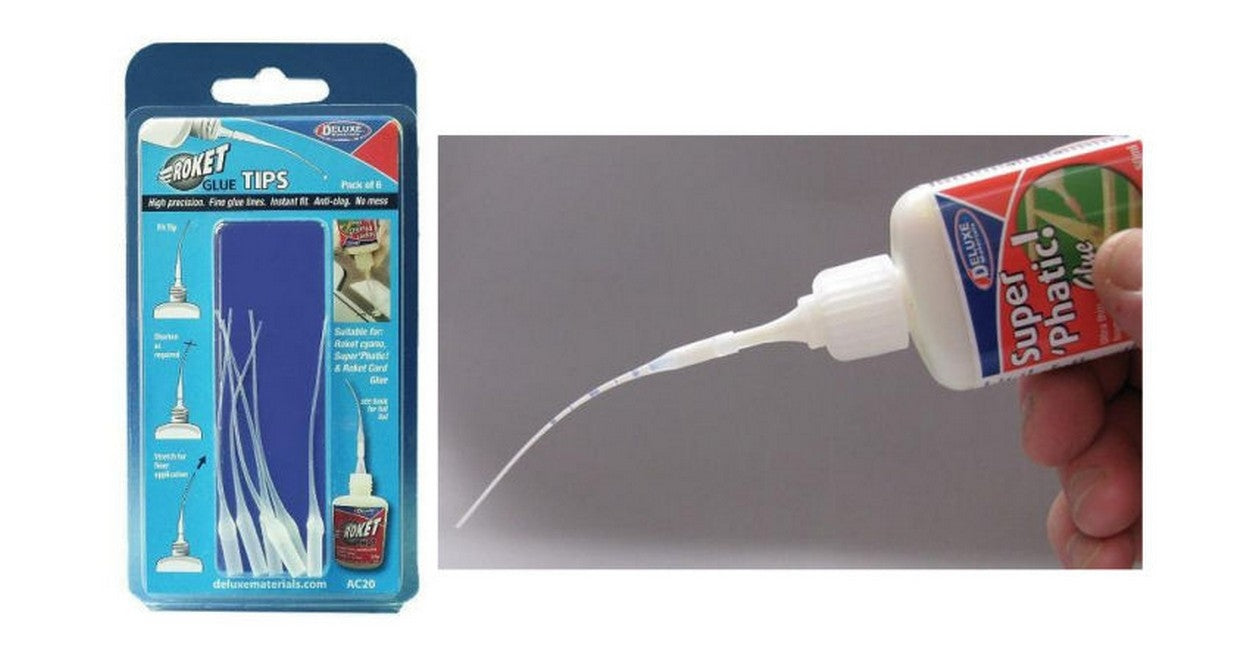 COLORI MODELLISMO EROGATORI DI PRECISIONE PER CIANOACRILATI (BLISTER Pz.6) DE LUXE MATERIALS DL-AC20