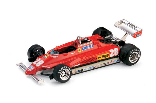 modellino IN SCALA COMPATIBILE CON FERRARI 126 C 2 D.PIRONI 1982 N.28 WINNER SAN MARINO GP UPDATE 1:43 BRUMM BM0268